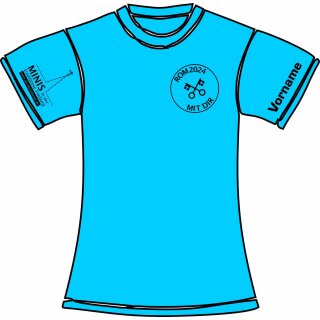 Blk Rom 2024 Unisex Shirt 180g M Minimalistisches Logo Schwarzer Aufdruck 
