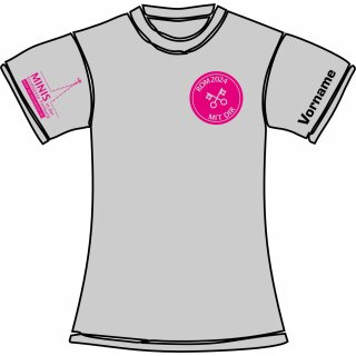 PNK ROM 2024 Unisex Shirt, 180g/m², klassisches Logo, pinker Aufdruck